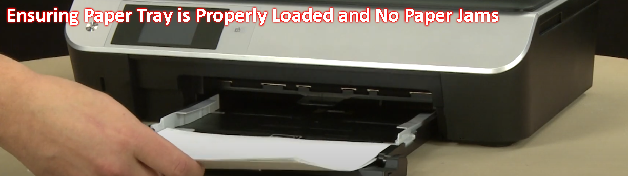 Ensuring Paper Tray is Properly Loaded and No Paper Jams